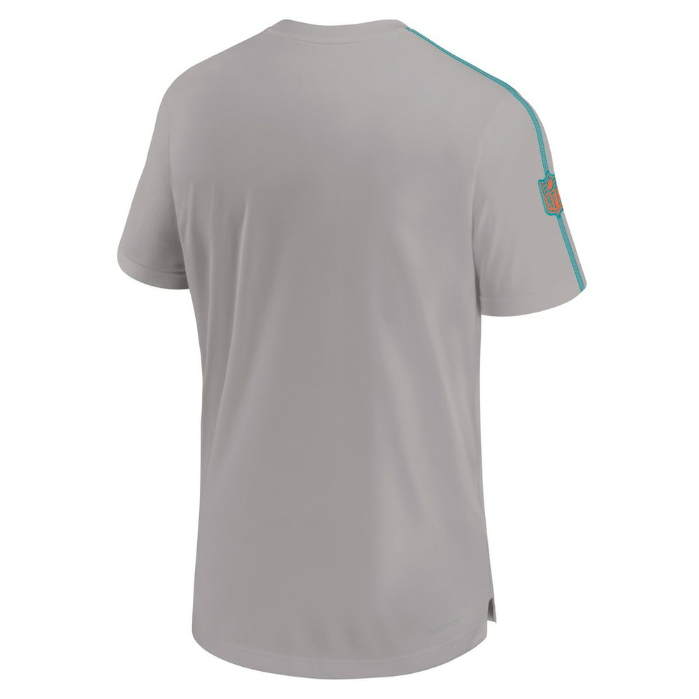 Miami Dolphins 2024 Sideline Coach UV Performance T-Shirt - Gray - Nike