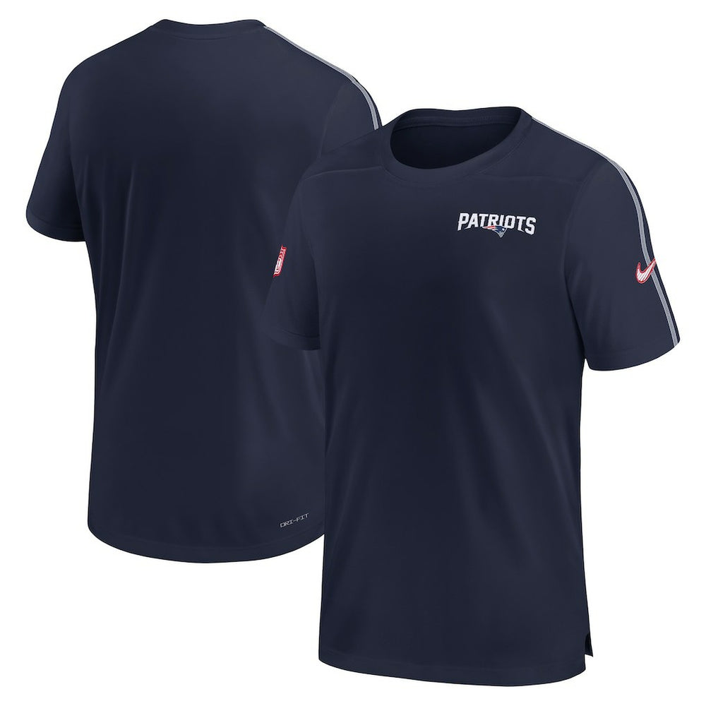 New England Patriots 2024 Sideline Coach UV Performance T-Shirt - Navy - Nike