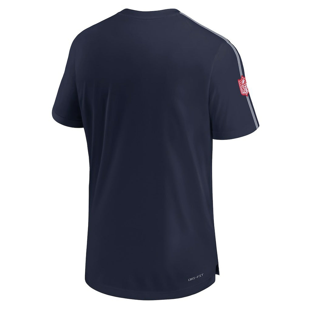 New England Patriots 2024 Sideline Coach UV Performance T-Shirt - Navy - Nike