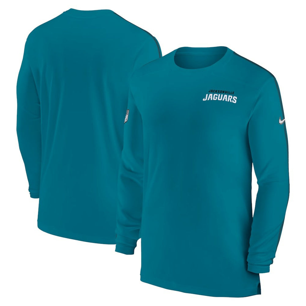 Jacksonville Jaguars Sideline Coach UV Performance Long Sleeve T-Shirt - Teal - Nike