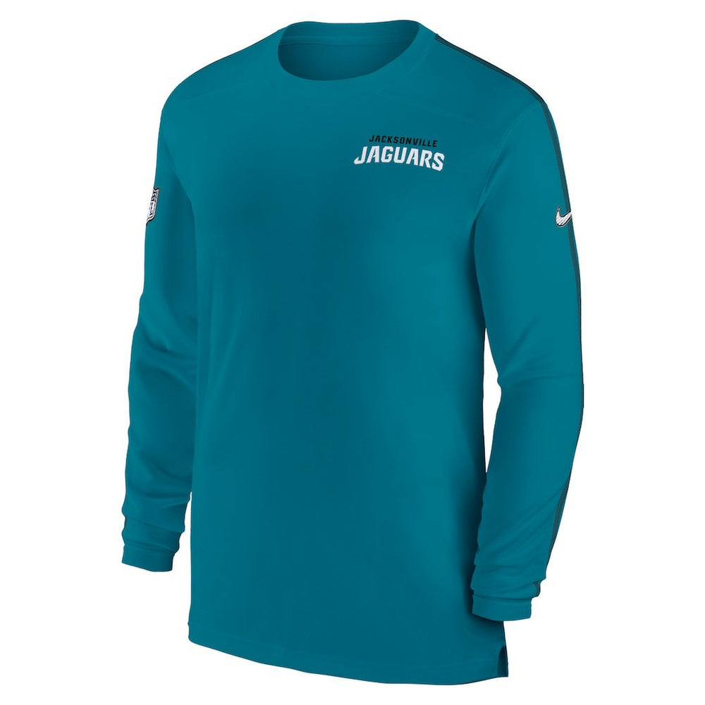 Jacksonville Jaguars Sideline Coach UV Performance Long Sleeve T-Shirt - Teal - Nike