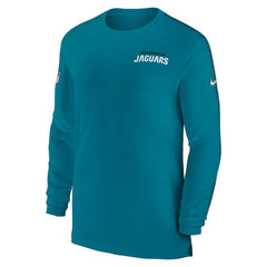 Jacksonville Jaguars Sideline Coach UV Performance Long Sleeve T-Shirt - Teal - Nike