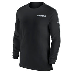 Las Vegas Raiders Sideline Coach UV Performance Long Sleeve T-Shirt - Black - Nike