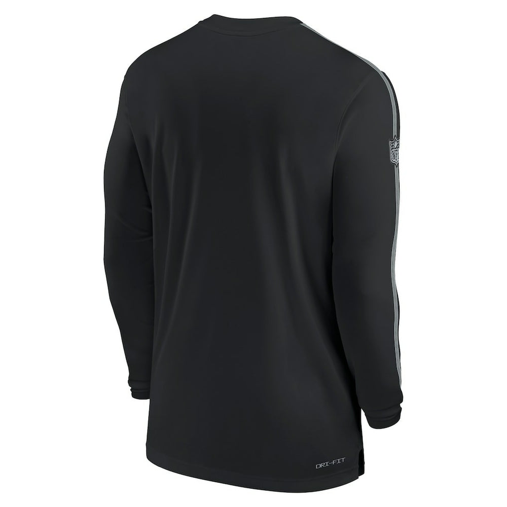 Las Vegas Raiders Sideline Coach UV Performance Long Sleeve T-Shirt - Black - Nike