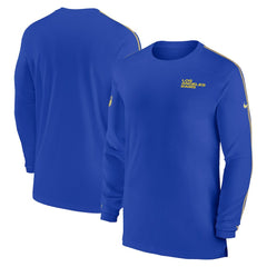 Los Angeles Rams Sideline Coach UV Performance Long Sleeve T-Shirt - Royal - Nike