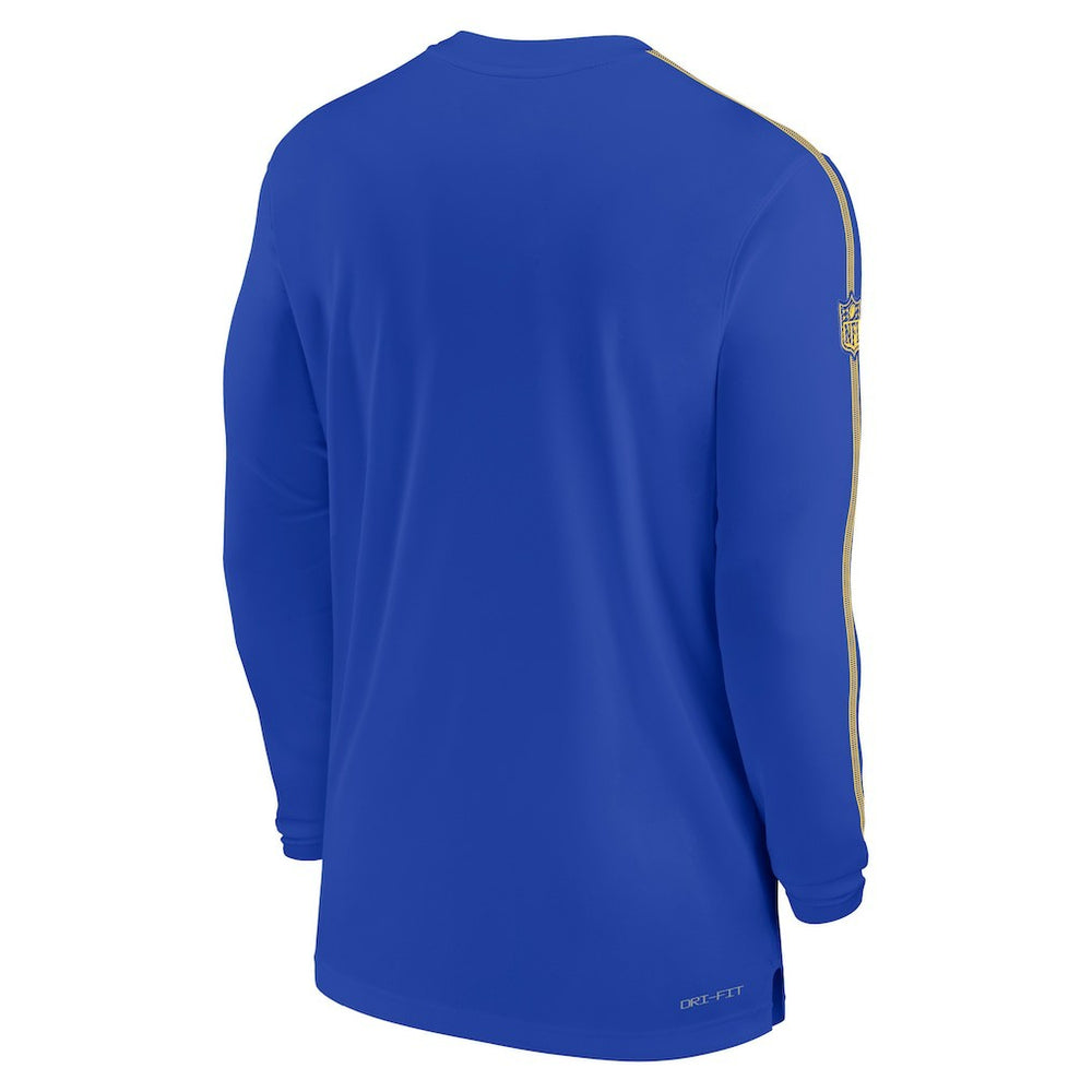 Los Angeles Rams Sideline Coach UV Performance Long Sleeve T-Shirt - Royal - Nike