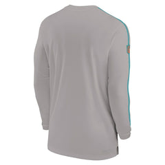 Miami Dolphins Sideline Coach UV Performance Long Sleeve T-Shirt - Gray - Nike