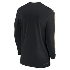 New Orleans Saints Sideline Coach UV Performance Long Sleeve T-Shirt - Black - Nike