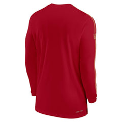 San Francisco 49ers Sideline Coach UV Performance Long Sleeve T-Shirt - Scarlet - Nike