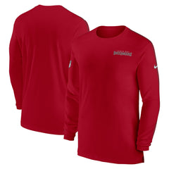 Tampa Bay Buccaneers Sideline Coach UV Performance Long Sleeve T-Shirt - Red - Nike