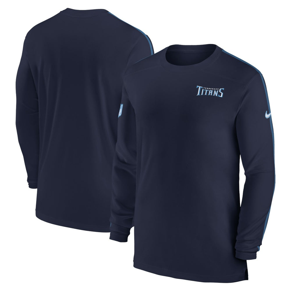 Tennessee Titans Sideline Coach UV Performance Long Sleeve T-Shirt - Navy - Nike