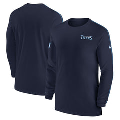 Tennessee Titans Sideline Coach UV Performance Long Sleeve T-Shirt - Navy - Nike