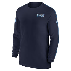 Tennessee Titans Sideline Coach UV Performance Long Sleeve T-Shirt - Navy - Nike