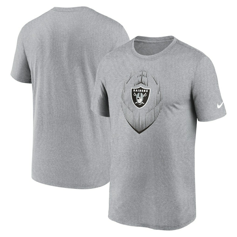 Las Vegas Raiders Primetime Legend Icon Performance T-Shirt - Heather Gray - Nike