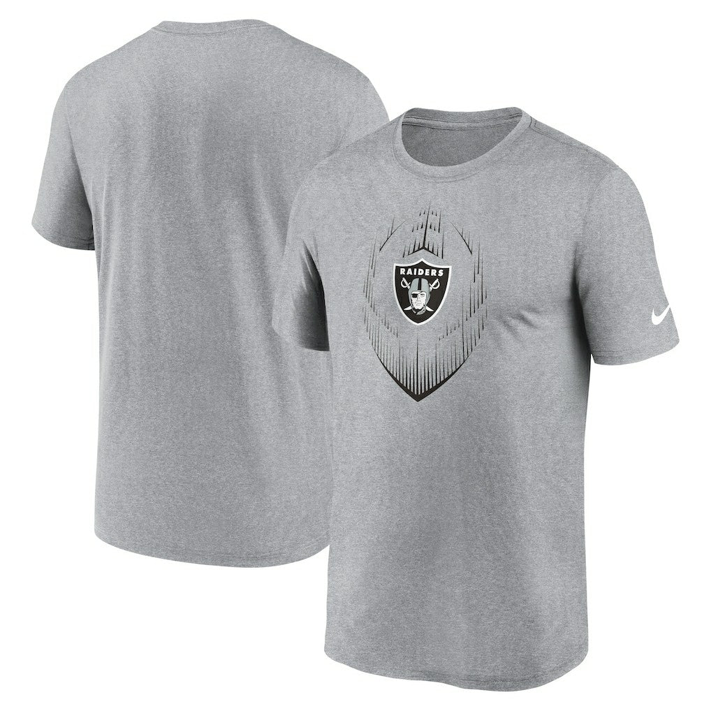 Las Vegas Raiders Primetime Legend Icon Performance T-Shirt - Heather Gray - Nike