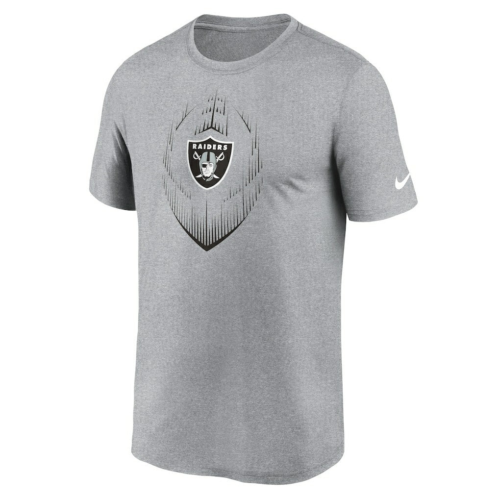 Las Vegas Raiders Primetime Legend Icon Performance T-Shirt - Heather Gray - Nike