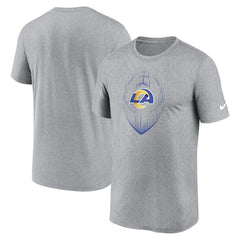 Los Angeles Rams Primetime Legend Icon Performance T-Shirt - Heather Gray - Nike