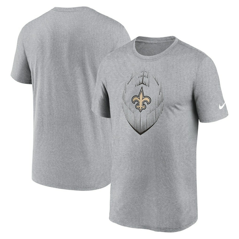 New Orleans Saints Primetime Legend Icon Performance T-Shirt - Heather Gray - Nike