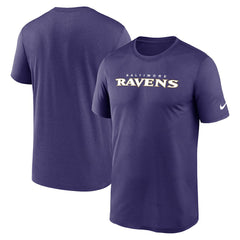 Baltimore Ravens Primetime Legend Wordmark Performance T-Shirt - Purple - Nike