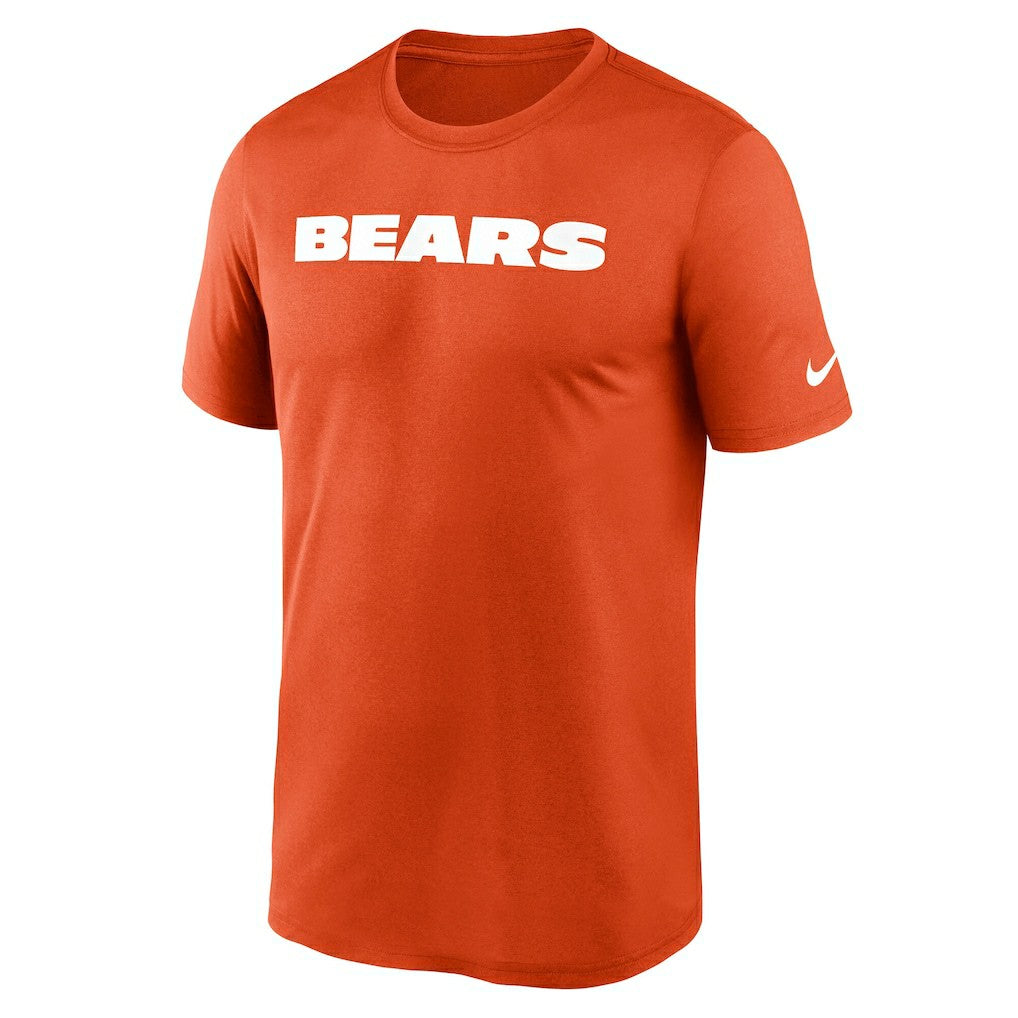Chicago Bears Primetime Legend Wordmark Performance T-Shirt - Orange - Nike
