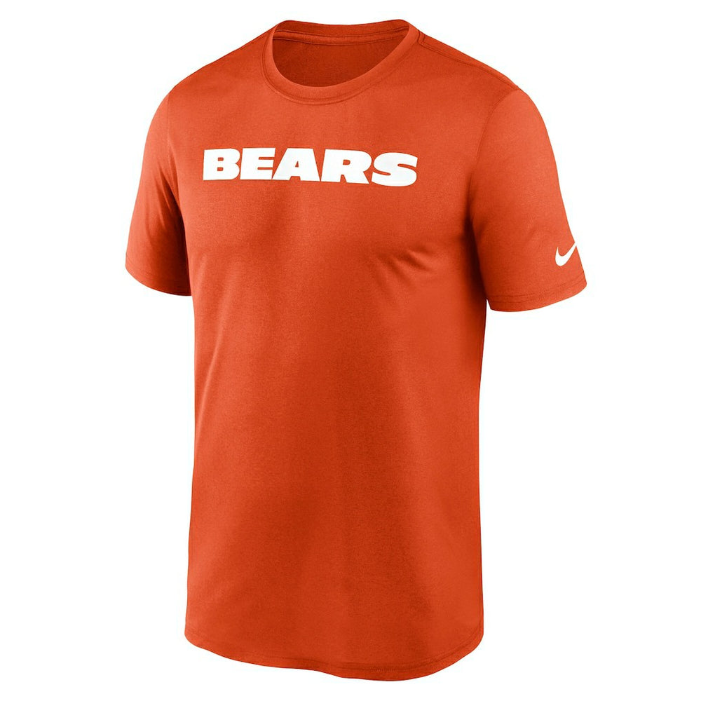 Chicago Bears Primetime Legend Wordmark Performance T-Shirt - Orange - Nike