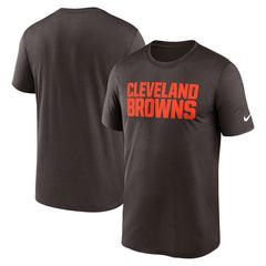 Cleveland Browns Primetime Legend Wordmark Performance T-Shirt - Brown - Nike