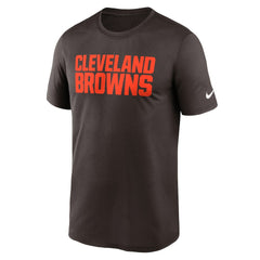 Cleveland Browns Primetime Legend Wordmark Performance T-Shirt - Brown - Nike