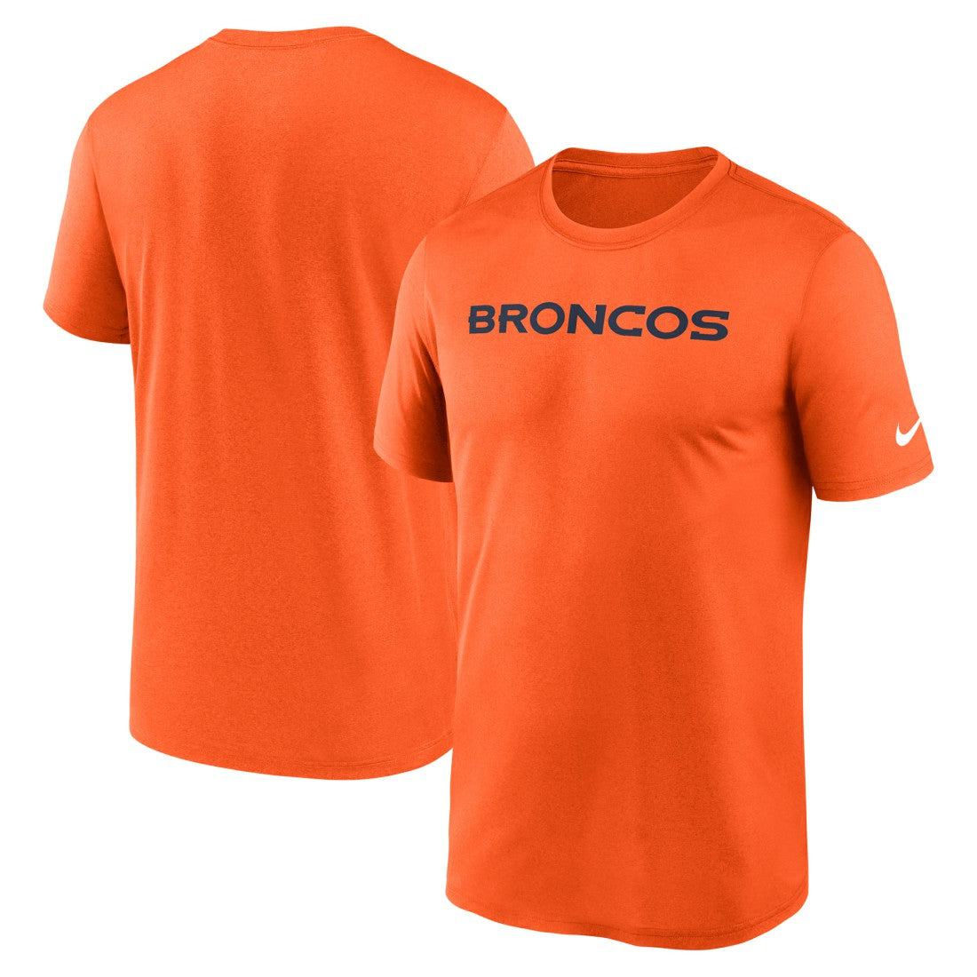 Denver Broncos Primetime Legend Wordmark Performance T-Shirt - Orange - Nike