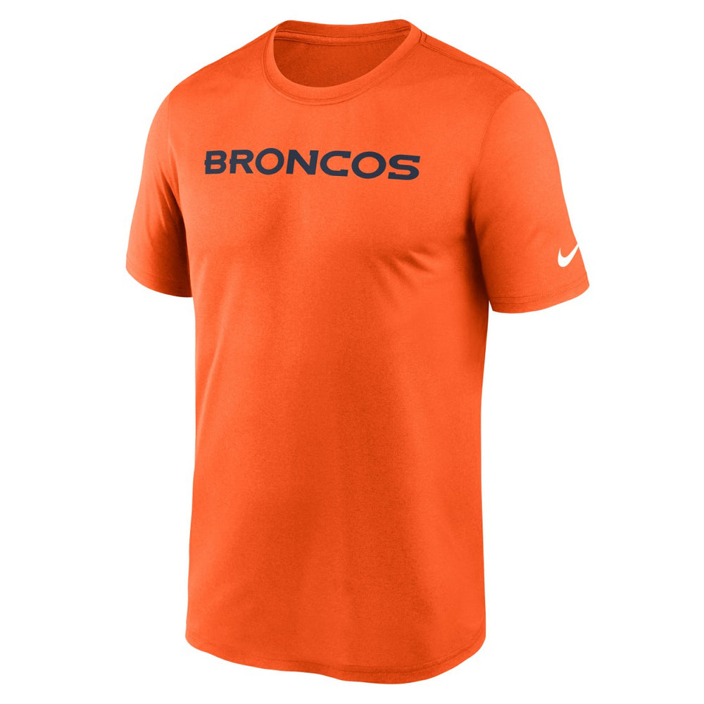 Denver Broncos Primetime Legend Wordmark Performance T-Shirt - Orange - Nike