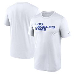 Los Angeles Rams Primetime Legend Wordmark Performance T-Shirt - White - Nike