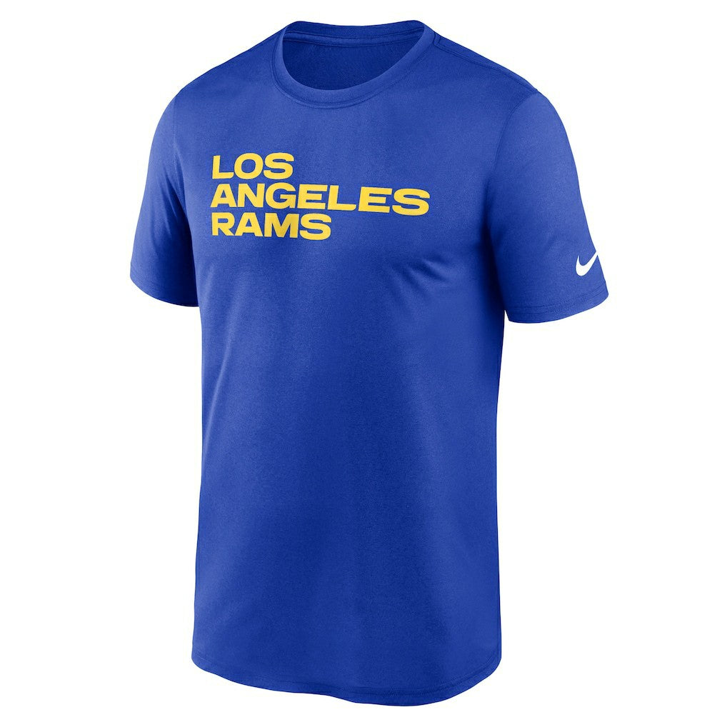 Los Angeles Rams Primetime Legend Wordmark Performance T-Shirt - Royal - Nike