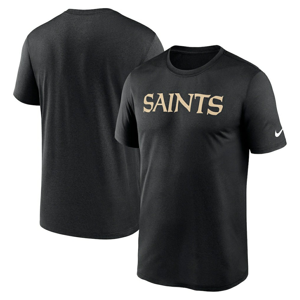 New Orleans Saints Primetime Legend Wordmark Performance T-Shirt - Black - Nike