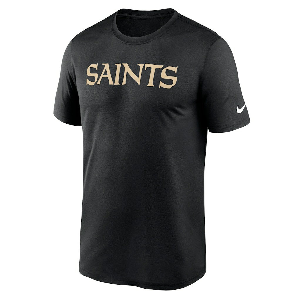 New Orleans Saints Primetime Legend Wordmark Performance T-Shirt - Black - Nike