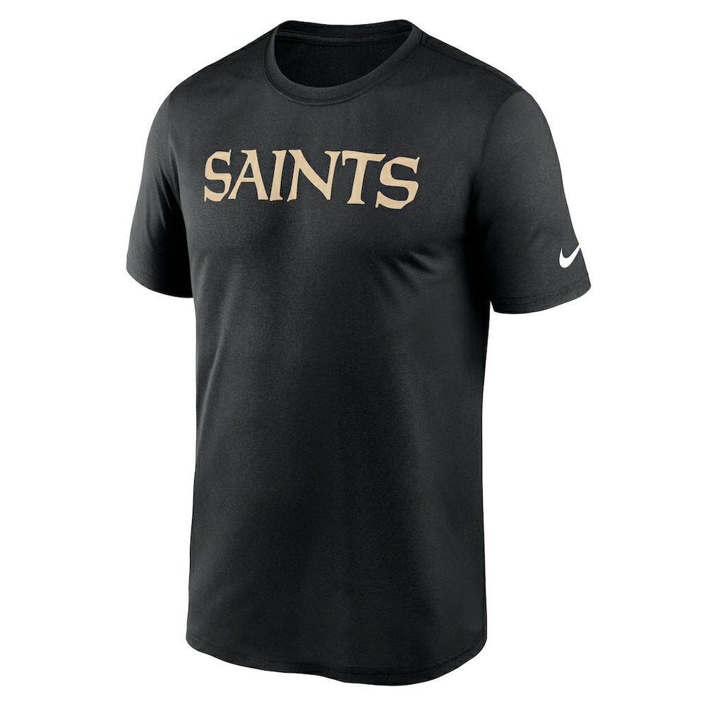 New Orleans Saints Primetime Legend Wordmark Performance T-Shirt - Black - Nike