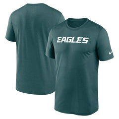 Philadelphia Eagles Primetime Legend Wordmark Performance T-Shirt - Midnight Green - Nike