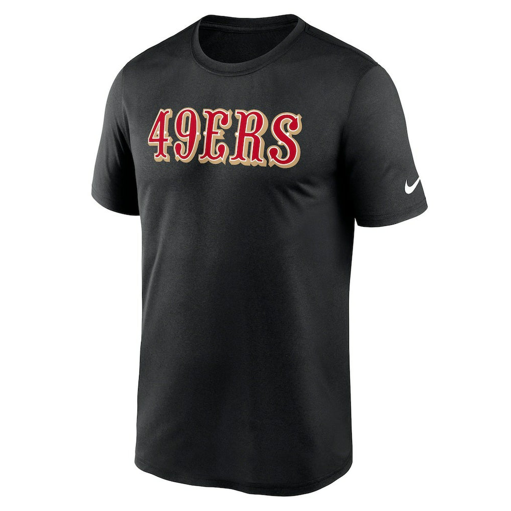 San Francisco 49ers Primetime Legend Wordmark Performance T-Shirt - Black - Nike