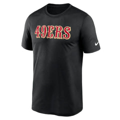 San Francisco 49ers Primetime Legend Wordmark Performance T-Shirt - Black - Nike