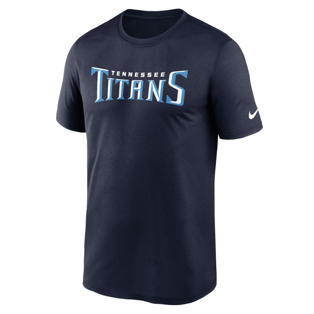 Tennessee Titans Primetime Legend Wordmark Performance T-Shirt - Navy - Nike