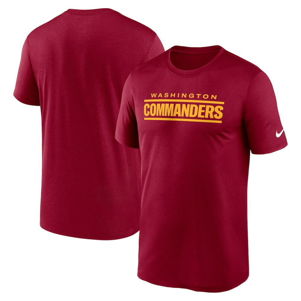 Washington Commanders Primetime Legend Wordmark Performance T-Shirt - Burgundy - Nike