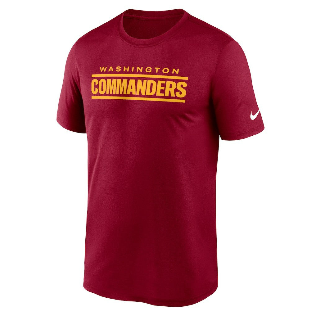 Washington Commanders Primetime Legend Wordmark Performance T-Shirt - Burgundy - Nike