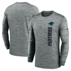 Carolina Panthers Sideline Velocity Dri-FIT Long Sleeve T-Shirt - Gray - Nike