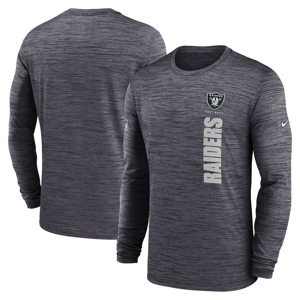 Las Vegas Raiders Sideline Velocity Dri-FIT Long Sleeve T-Shirt - Black - Nike