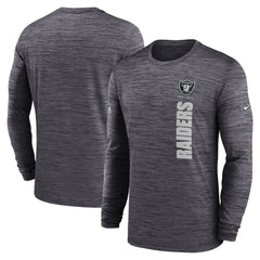 Las Vegas Raiders Sideline Velocity Dri-FIT Long Sleeve T-Shirt - Black - Nike