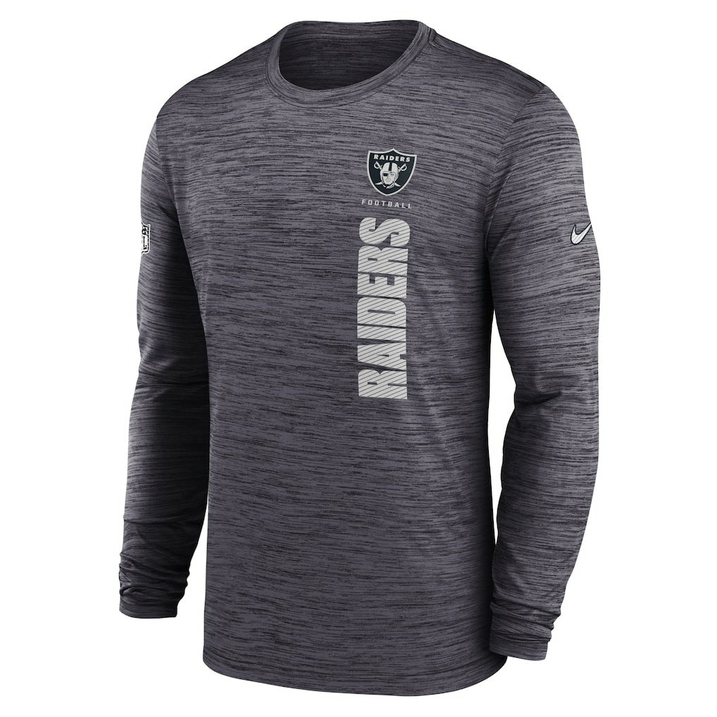 Las Vegas Raiders Sideline Velocity Dri-FIT Long Sleeve T-Shirt - Black - Nike