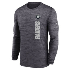 Las Vegas Raiders Sideline Velocity Dri-FIT Long Sleeve T-Shirt - Black - Nike