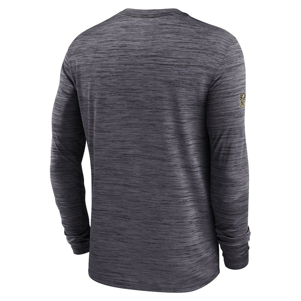 New Orleans Saints Sideline Velocity Dri-FIT Long Sleeve T-Shirt - Black - Nike