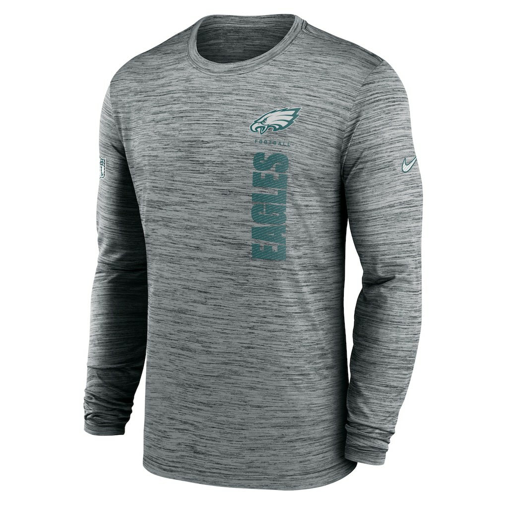 Philadelphia Eagles Sideline Velocity Dri-FIT Long Sleeve T-Shirt - Gray - Nike