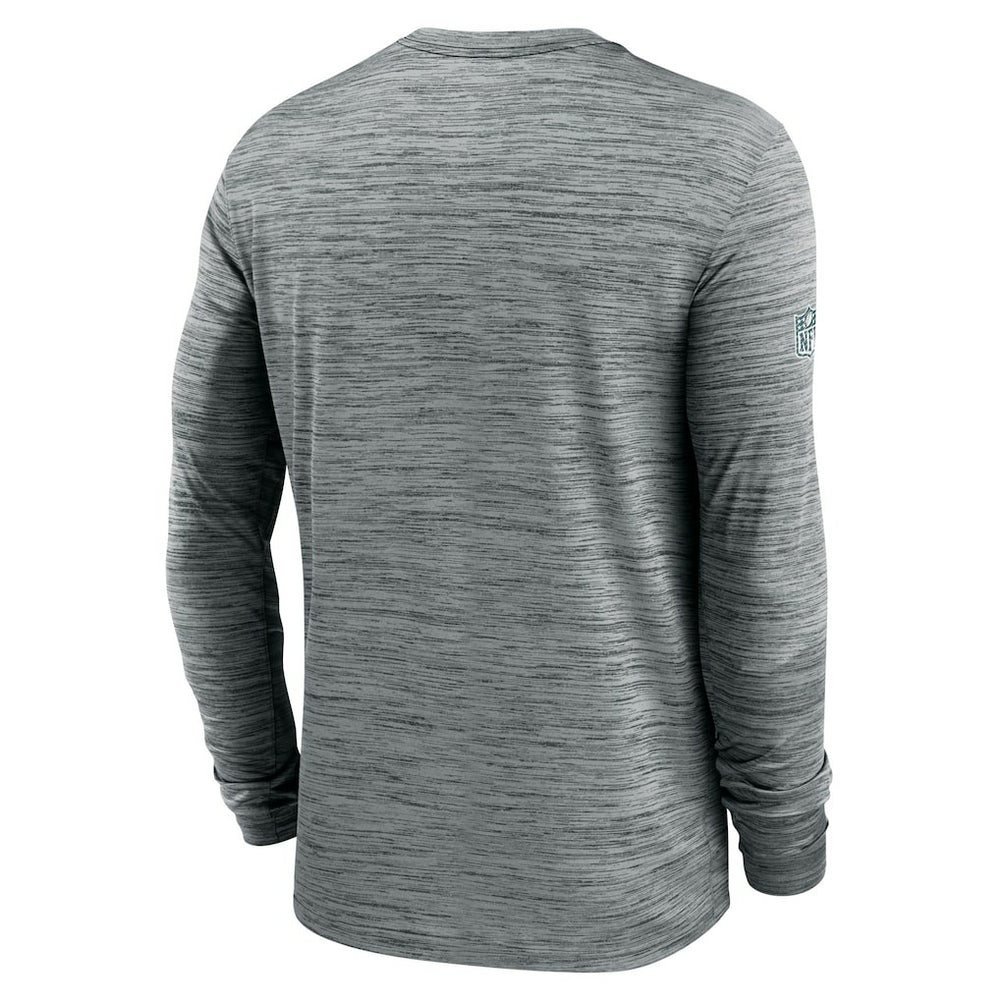 Philadelphia Eagles Sideline Velocity Dri-FIT Long Sleeve T-Shirt - Gray - Nike