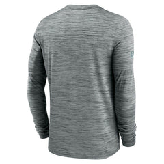 Philadelphia Eagles Sideline Velocity Dri-FIT Long Sleeve T-Shirt - Gray - Nike