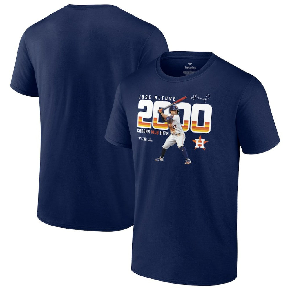 Jose Altuve Houston Astros Fanatics 2,000 Career Hits T-Shirt for sale